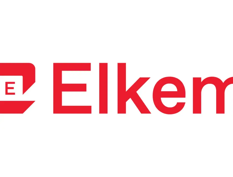Red and grey Elkem logo