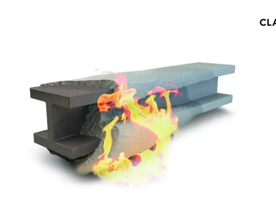 Building I beam with fire