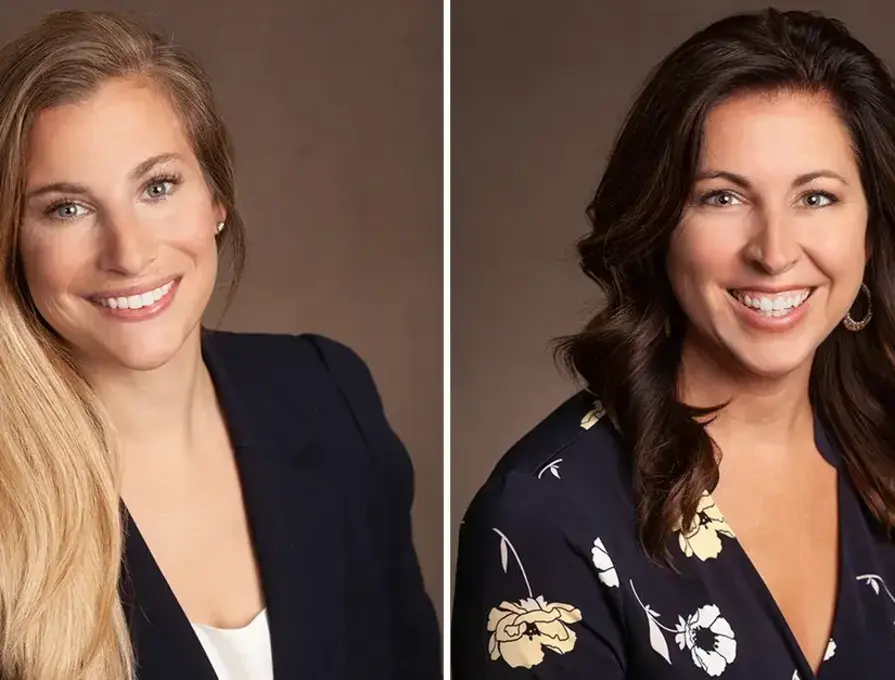 Headshots of Samantha Brooks and Elizabeth Sneller
