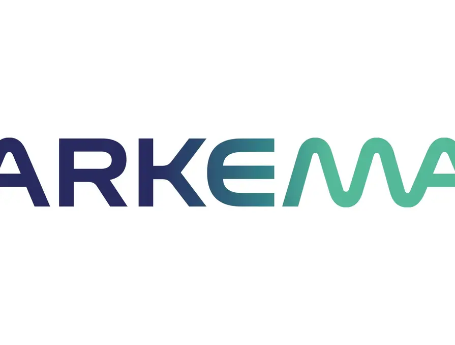 Blue and red Arkema logo