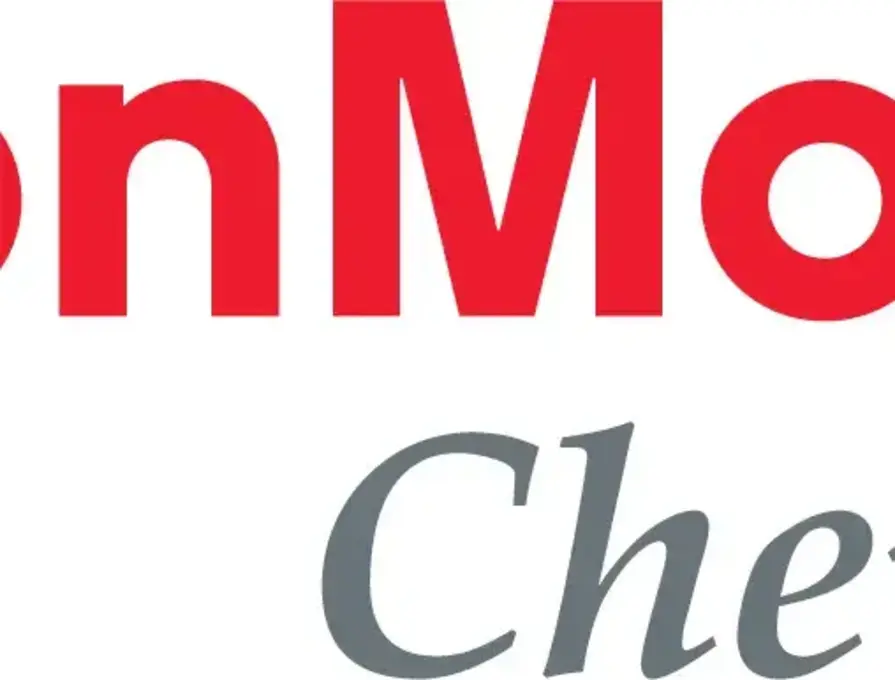 Red ExxonMobil Gray Chemical Logo