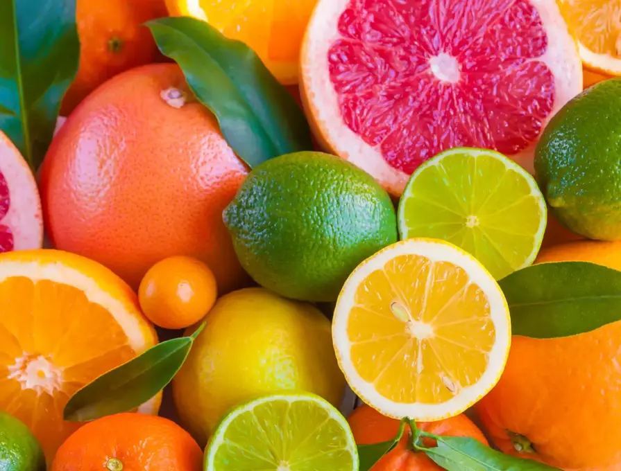 Various citrus fruits used in pectin manufacturing