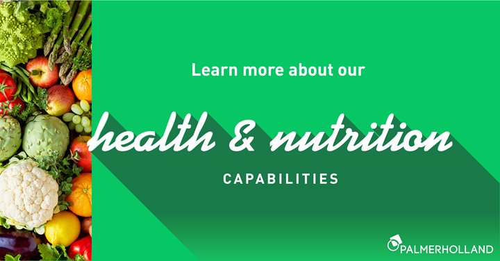 green background, health and nutrition title